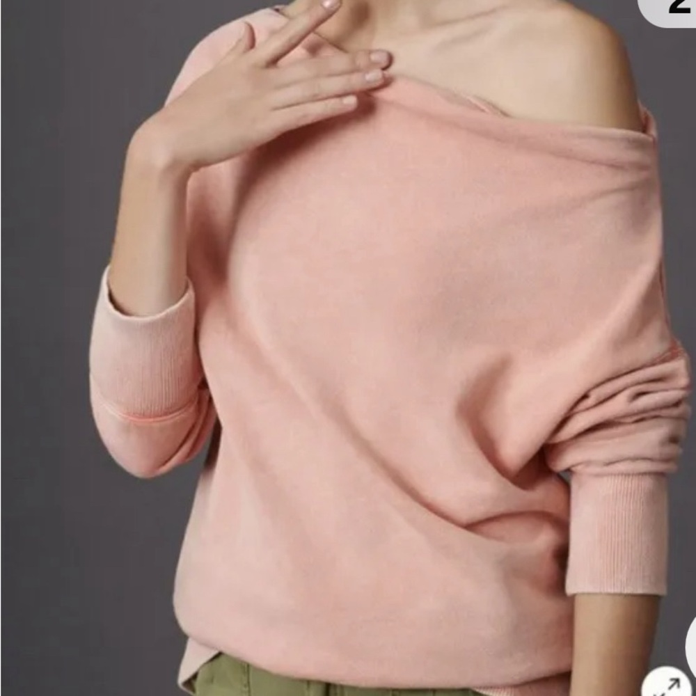 Anthropologie Pilcro Coral Donna Tunic Pullover Sweatshirt S